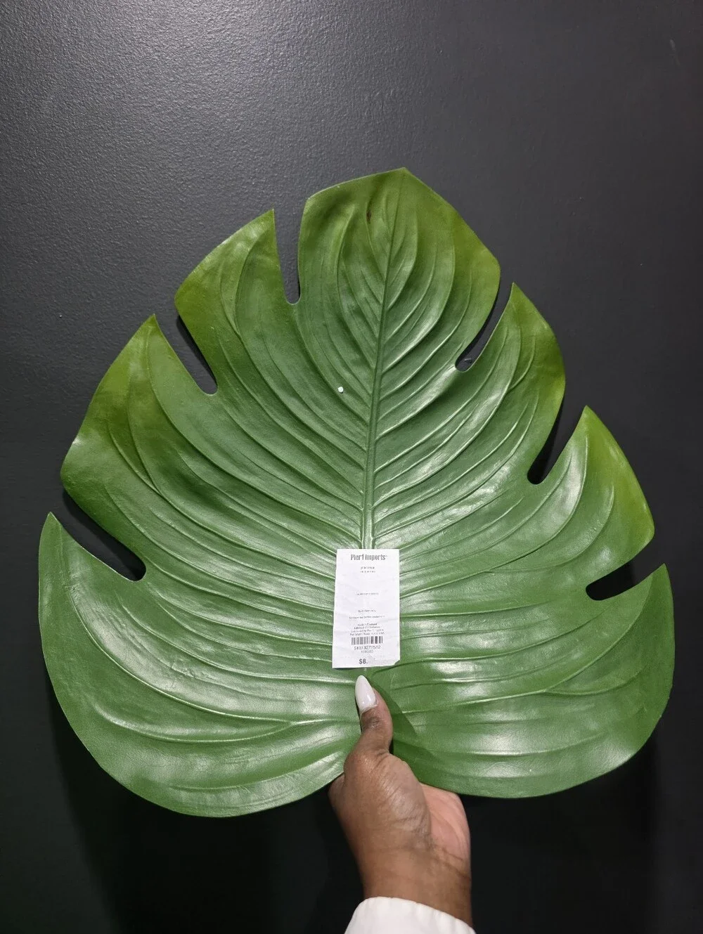 Pier 1 Monstera Leaf Placemat Set Of 8 17x16 Tropical Patio Hollywood Regency